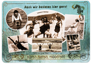 Künstler-Postkarte Nr. 5 - Badekarte