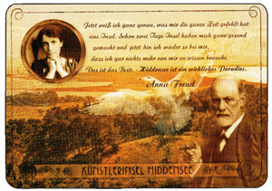 Künstler-Postkarte Nr. 7 - Anna und Sigmund Freud
